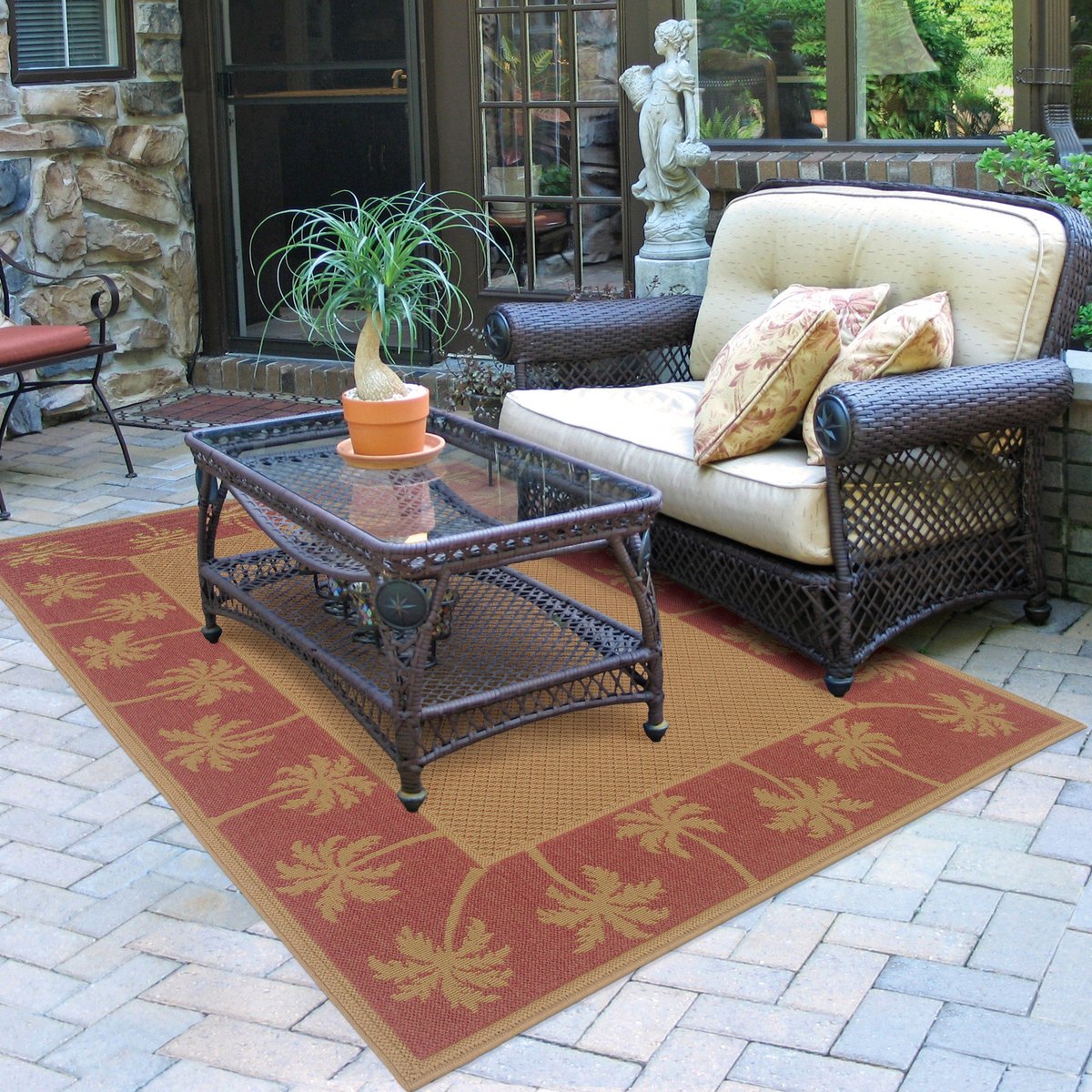 Bordered area rug