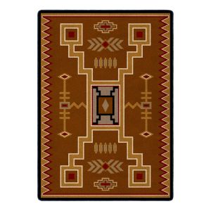 American Dakota Rugs Cabin 0016BRN Brown