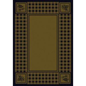 American Dakota Rugs Cabin 0086GRN Green