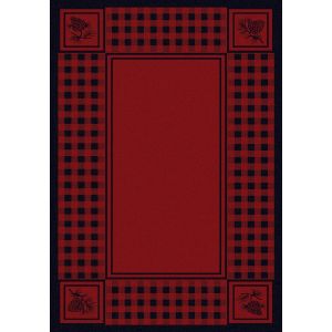 American Dakota Rugs Cabin 0086RED Red