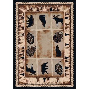 American Dakota Rugs National Park 0101BSH Brown