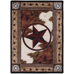 American Dakota Rugs Great State Of Mind 0106NAT Brown