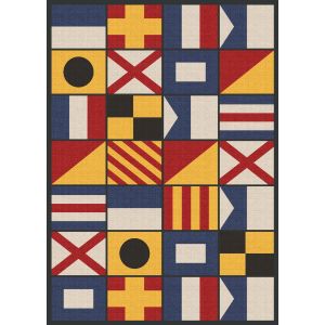 American Dakota Rugs Coastal Rugs 0157MUL Multi