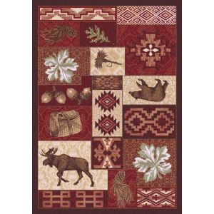 American Dakota Rugs National Park 0177RED Red