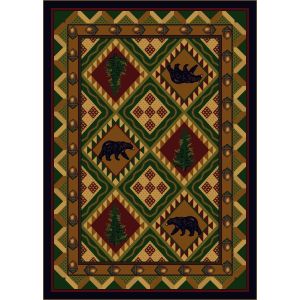 American Dakota Rugs National Park 0188WLD Green