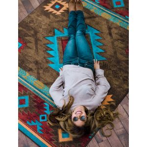 American Dakota Rugs Voices 0193TUR Brown