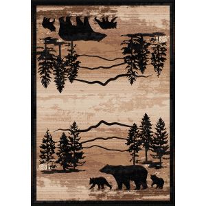 American Dakota Rugs National Park 0194NAT Brown