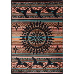 American Dakota Rugs Johnny D 0205TUR Turquoise