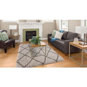 Concord Global Rugs-Ocean Shag-Trellis Beige , Beige