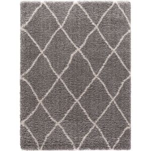 Concord Global Rugs-Ocean Shag-Trellis Silver , Silver
