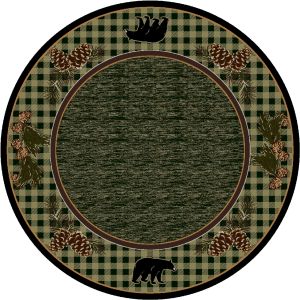 American Dakota Rugs National Park 0272GRN Green