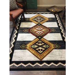 American Dakota Rugs Voices 0424B&W Brown