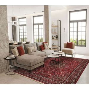 Couristan Rugs KASHIMAR ALL OVER CENTER MEDALLION 06123337 ANTIQUE RED