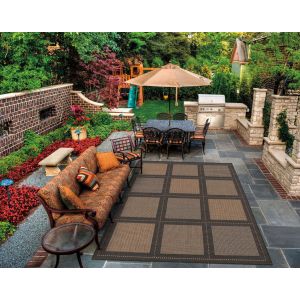 Couristan Rugs RECIFE SUMMIT 10432500 COCOA/BLACK