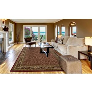 Concord Global Rugs-Persian Classics-Herati Red , Red