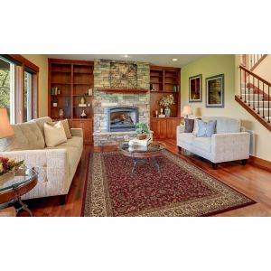 Concord Global Rugs-Persian Classics-Kashan Red , Red