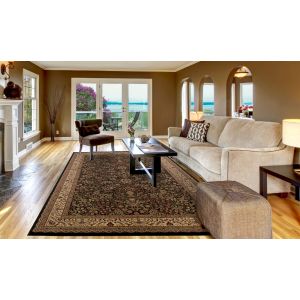 Concord Global Rugs-Persian Classics-Sarouk Black , Black