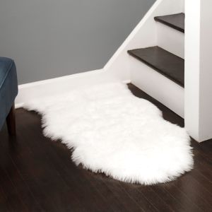Walk on Me Rugs Faux Fur Rug 231 White