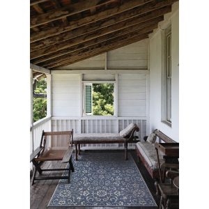  Couristan Rugs MONTE CARLO SUMMER VINES 23316427 NAVY/IVORY