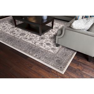 Concord Global Rugs-Kashan-Bergama Ivory , Ivory