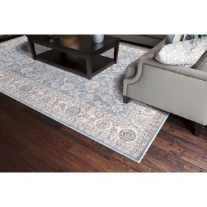 Concord Global Rugs-Kashan-Bergama Blue , Blue