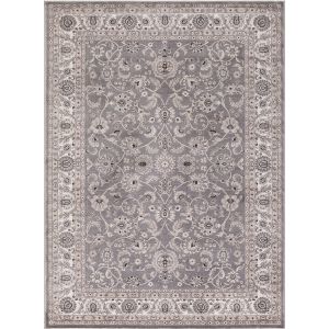 Concord Global Rugs-Kashan-Bergama Grey , Grey
