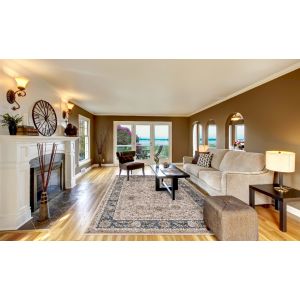 Concord Global Rugs-Kashan-Mahal Beige ,  Beige