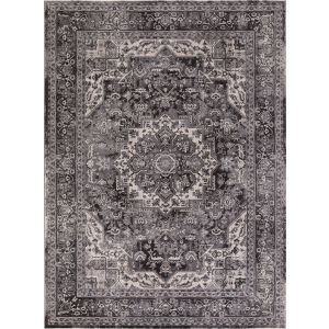 Concord Global Rugs-Kashan-Heriz Anthracite , Anthracite