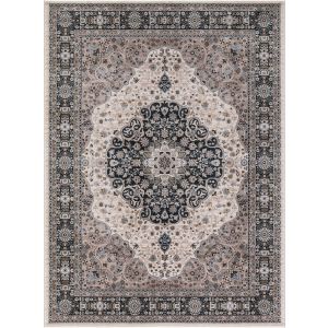 Concord Global Rugs-Kashan-Medallion Ivory , Ivory