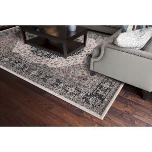 Concord Global Rugs-Kashan-Medallion Ivory , Ivory