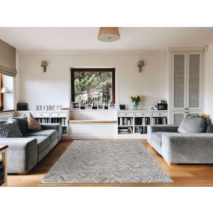 Couristan Rugs PRAIRIE GEO MOSAIC 28863011 GREY/BLUSH