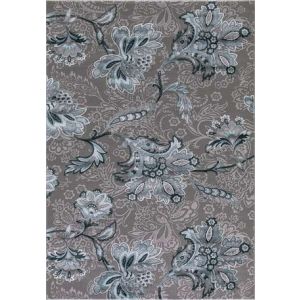 Concord Global Rugs-Thema-Jacobean Teal - Gray ,  Teal - Gray