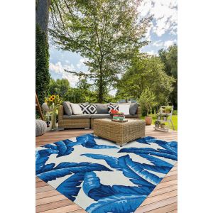 Couristan Rugs COVINGTON PALM LEAVES 29932003 BLUE