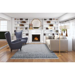Couristan Rugs SIENA SERPENTINE 32230506 STEEL/IVORY