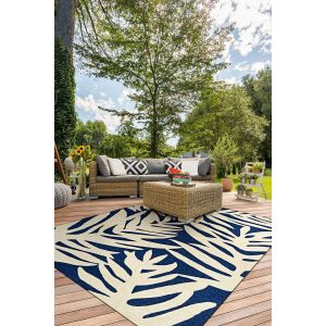  Couristan Rugs COVINGTON PALMS 39900980 NAVY