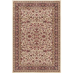 Concord Global Rugs-Jewel-Kashan Ivory/Black Border , Ivory/Black Border
