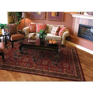 Couristan Rugs OLD WORLD CLASSIC KASHKAI 43080300 BURGUNDY