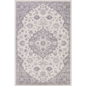 Concord Global Rugs-Lara-Center Medallion Ivory-Grey , Ivory-Grey