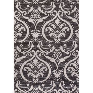 Concord Global Rugs-Lara-Large Damask Anthracite , Anthracite