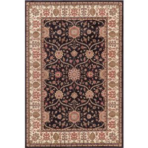 Concord Global Rugs-Jewel-Voysey Black , Black