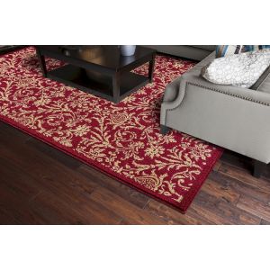 Concord Global Rugs-Jewel-Damask Red , Red