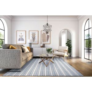 Couristan Rugs ASPEN TEXTURED STRIPES 50022001 DENIM