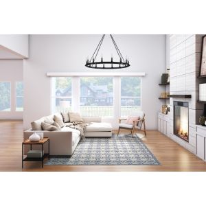 Couristan Rugs SILVERTHORNE MOSAIC 51020002 INDIGO