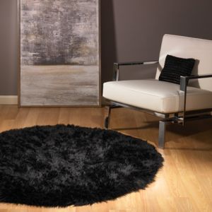 Walk on Me Rugs Faux Fur Rug 012 Black