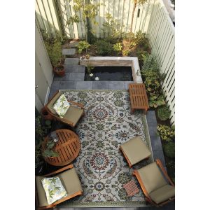Couristan Rugs DOLCE FLORA VINES 55837439 BEIGE/MULTI
