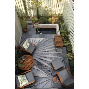 Couristan Rugs DOLCE KALAMIARIS PALMS 55840270 PALM/SILVER
