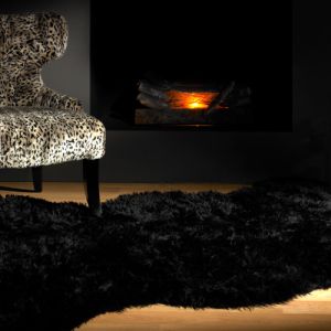 Walk on Me Rugs Faux Fur Rug 011 Black