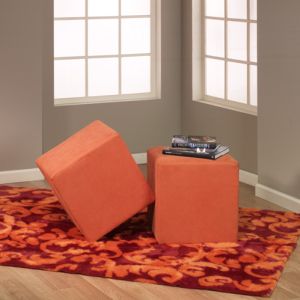 Walk on Me Rugs Faux Fur Rug 412 Red/Orange