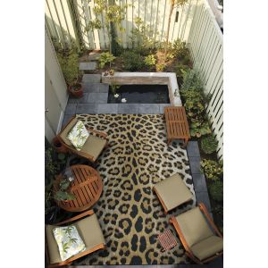 Couristan Rugs DOLCE AMUR LEOPARD 57500003 NEW GOLD