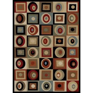 Concord Global Rugs-Soho-Round & Squares Black , Black